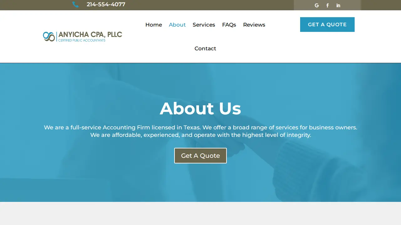 Anyicha CPA, PLLC page