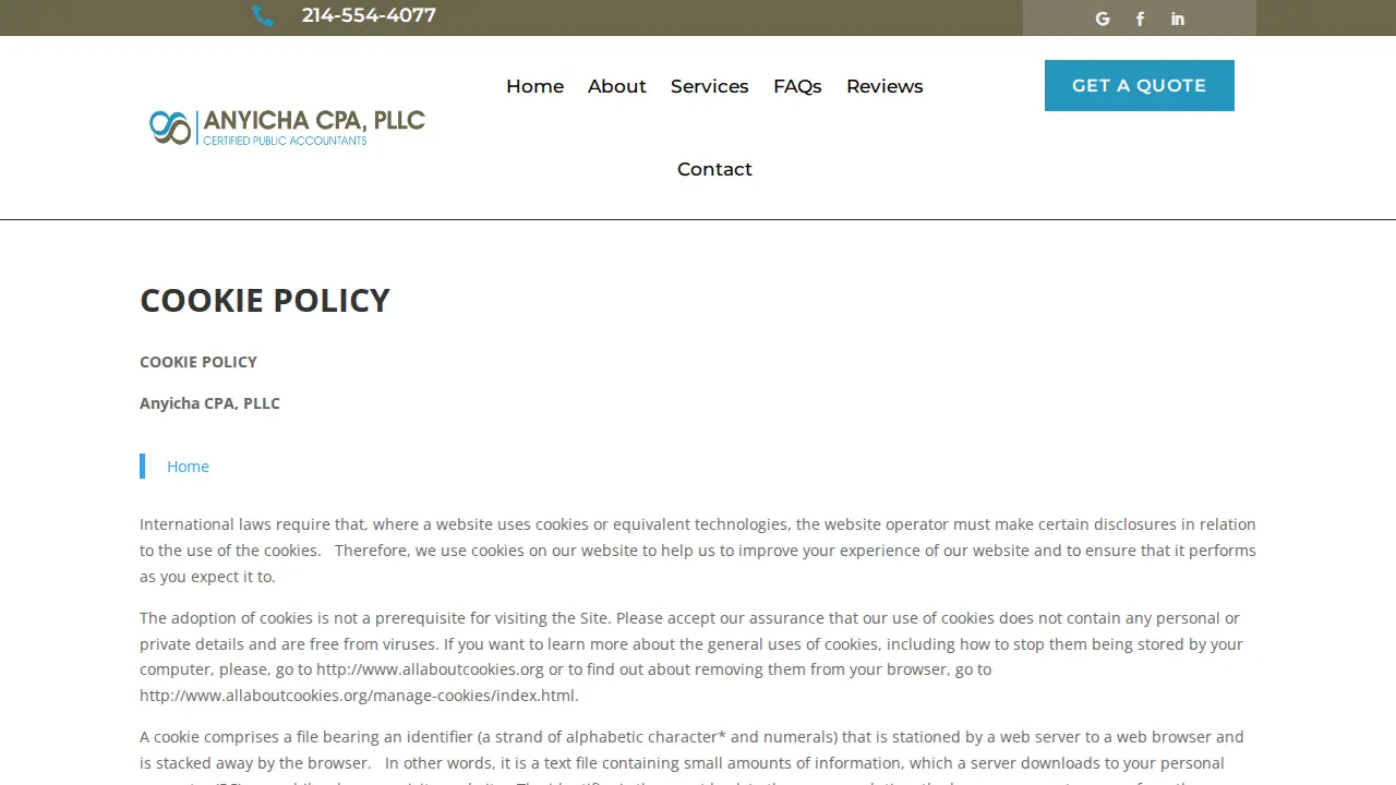 Anyicha CPA, PLLC page