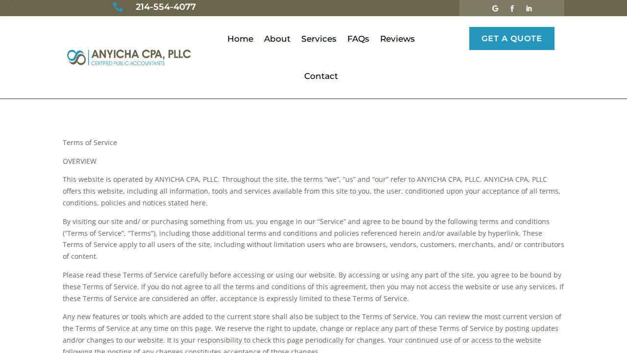 Anyicha CPA, PLLC page
