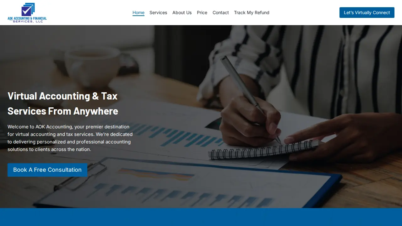 AOK Accounting & Financial Services LLC website
