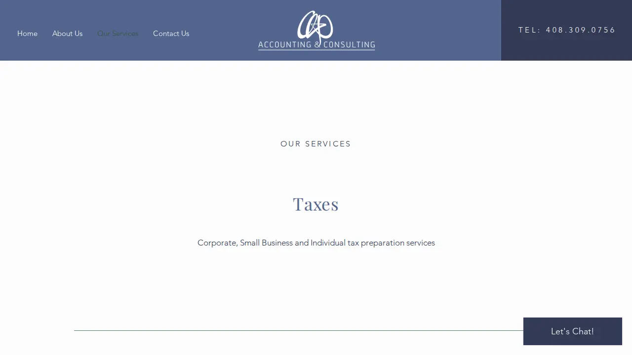 AP Accounting | Bay Area California | Taxes | Financial Planning page