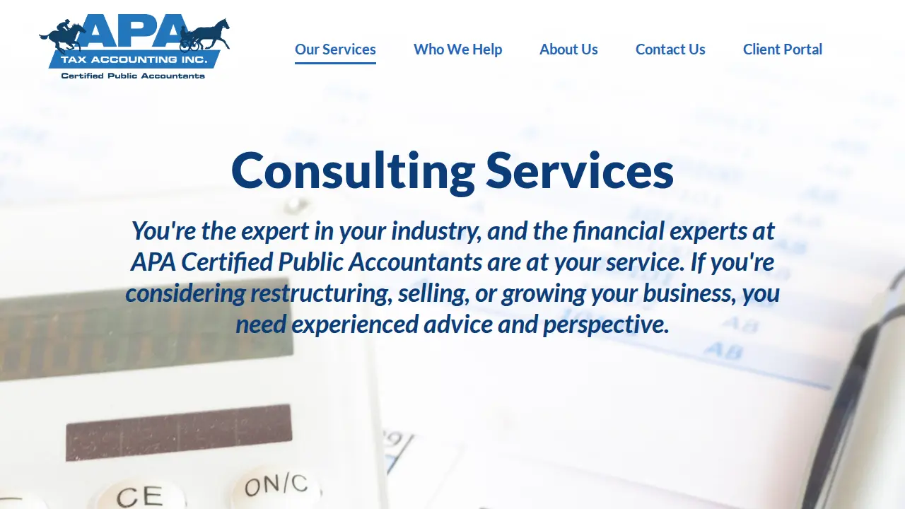 APA Tax Accountants page