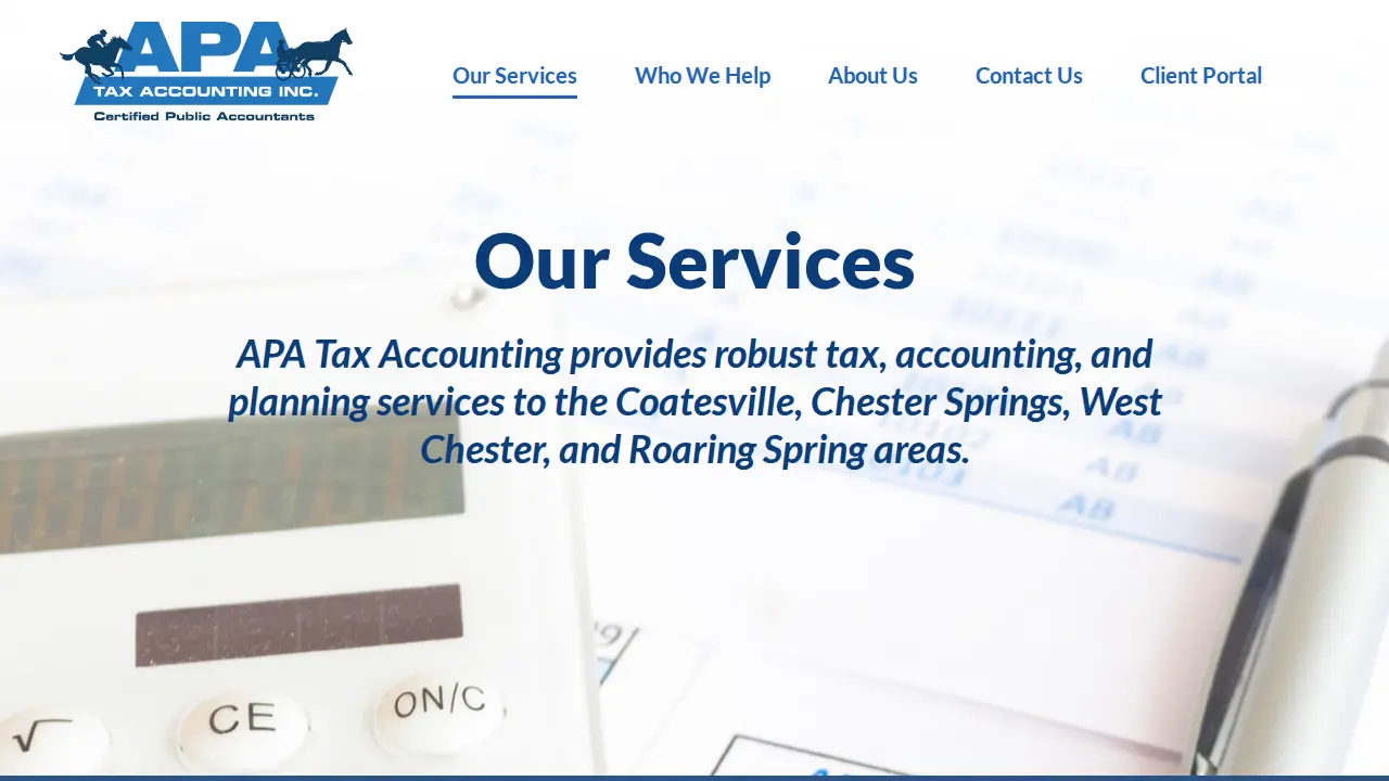 APA Tax Accountants page