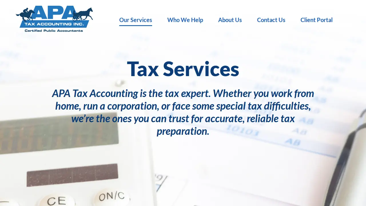 APA Tax Accountants page