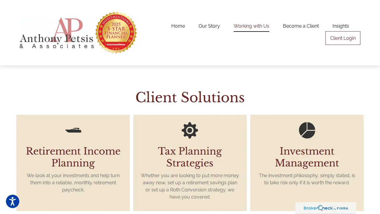 Anthony Petsis & Associates Inc page