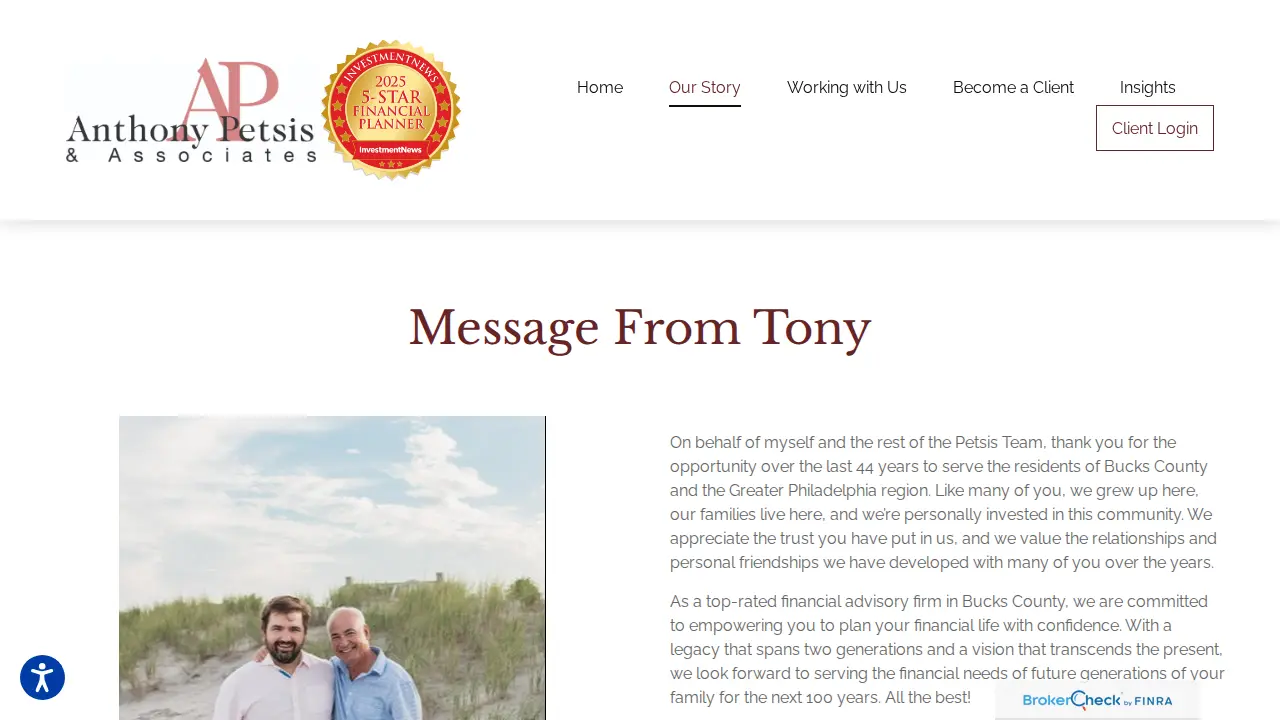 Anthony Petsis & Associates Inc page