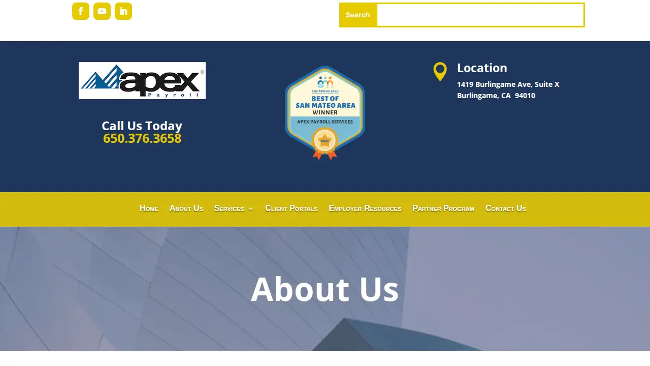 Apex Payroll - Burlingame page