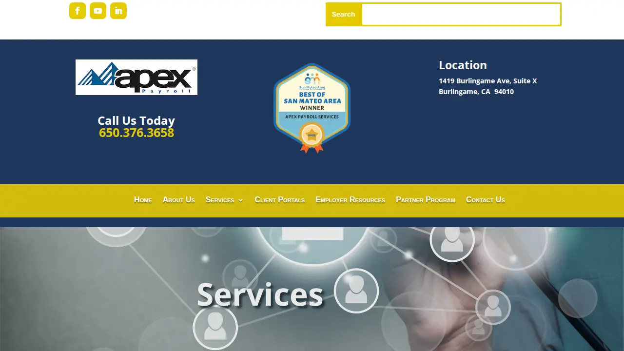 Apex Payroll - Burlingame page