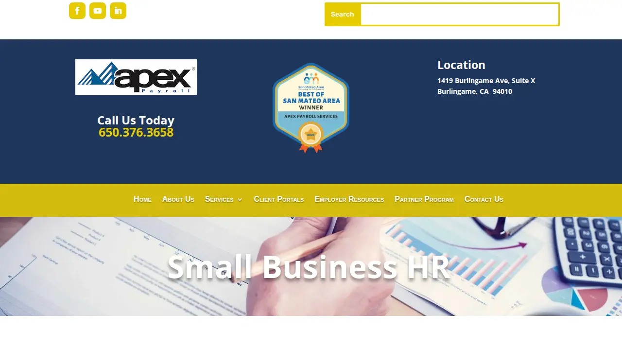 Apex Payroll - Burlingame page