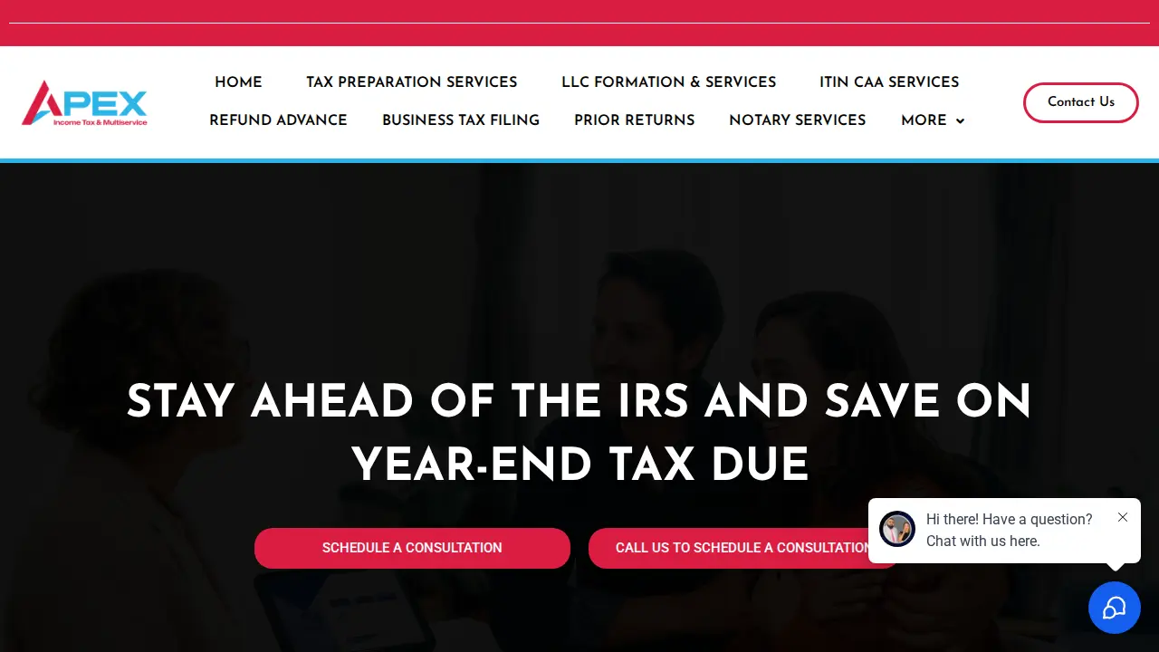 Tax Preparation Services in Dallas | Apex Income Tax & Multiservice LLC. page