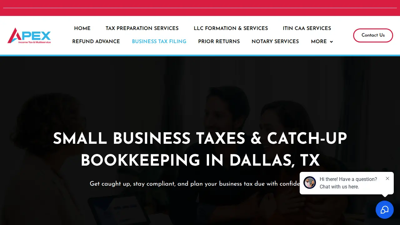 Tax Preparation Services in Dallas | Apex Income Tax & Multiservice LLC. page