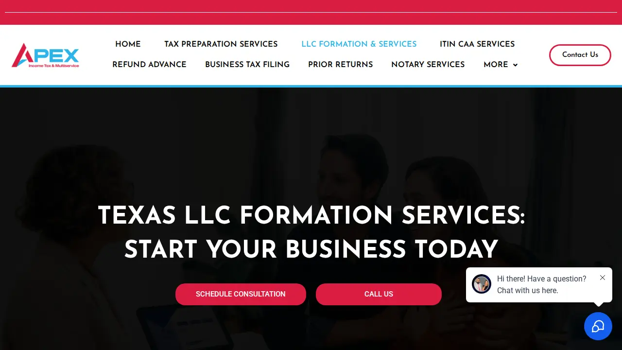 Tax Preparation Services in Dallas | Apex Income Tax & Multiservice LLC. page