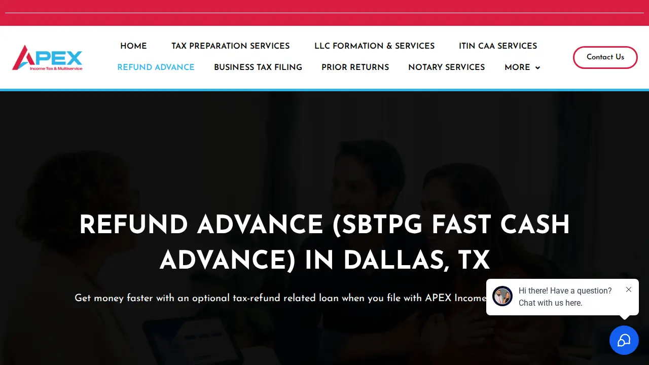 Tax Preparation Services in Dallas | Apex Income Tax & Multiservice LLC. page