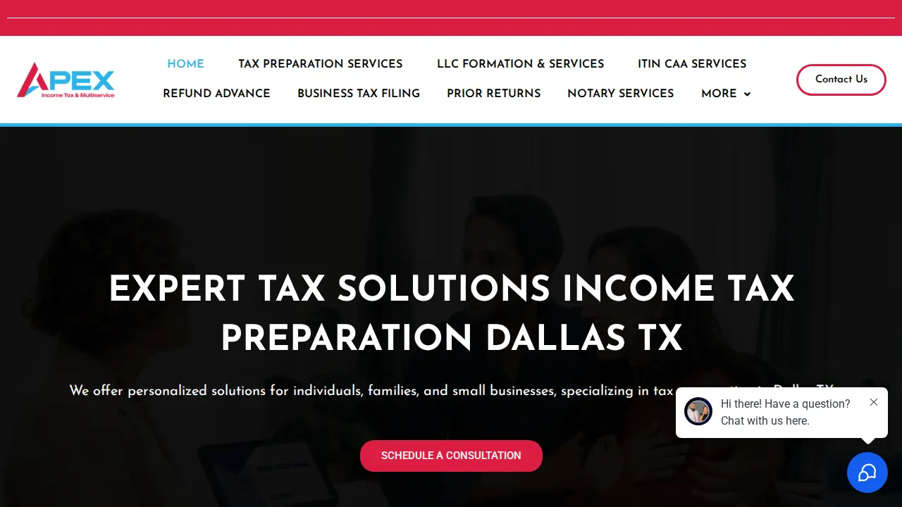 Tax Preparation Services in Dallas | Apex Income Tax & Multiservice LLC.