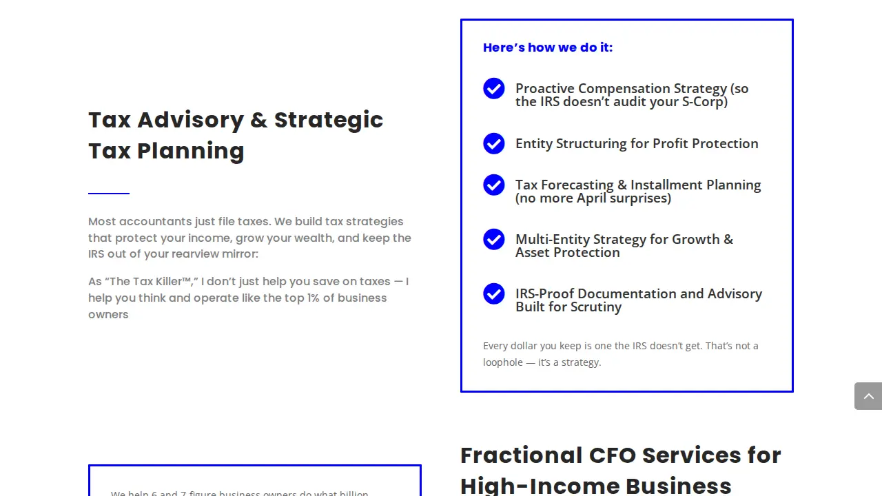 Apex Tax Defense LLC page