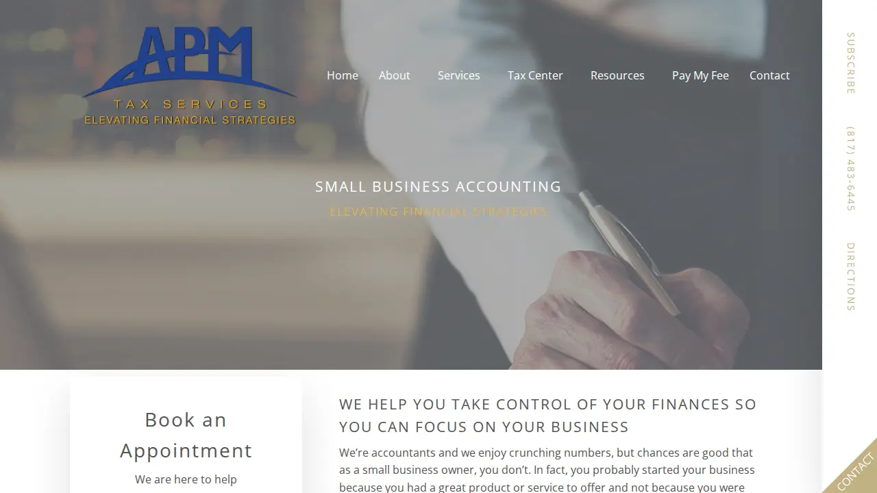 APM Tax Services page