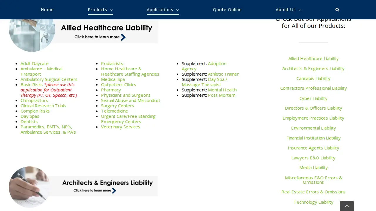 Apogee Insurance Group page