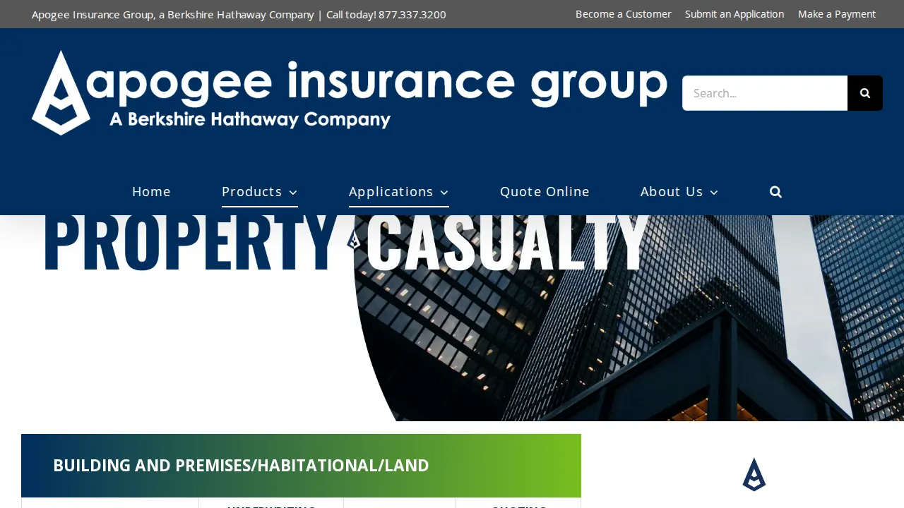 Apogee Insurance Group page