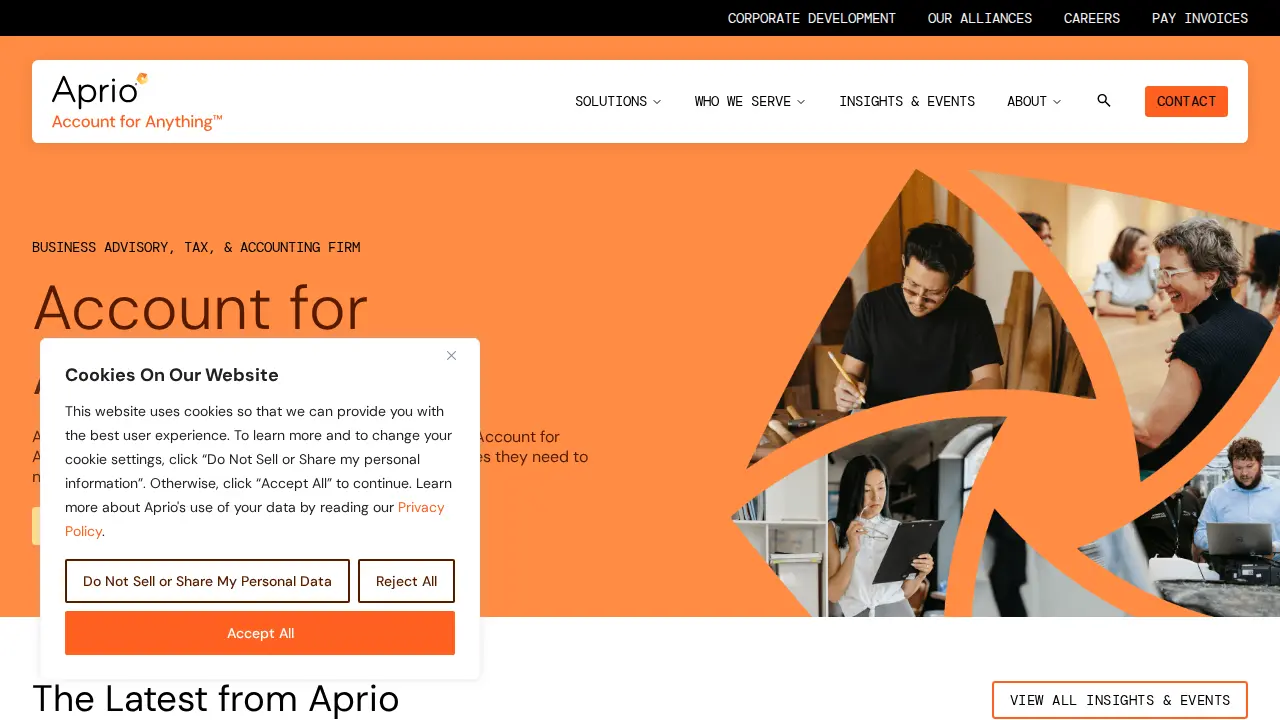 Aprio page