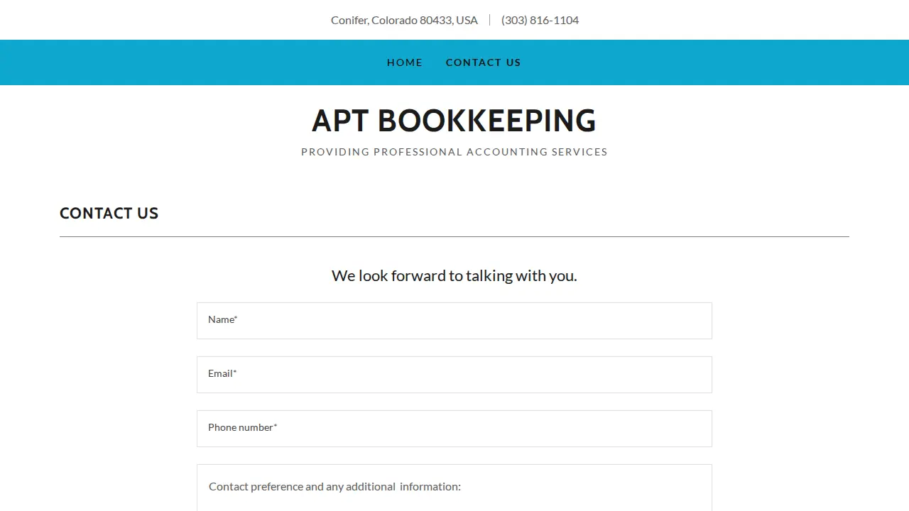 APT Bookkeeping page