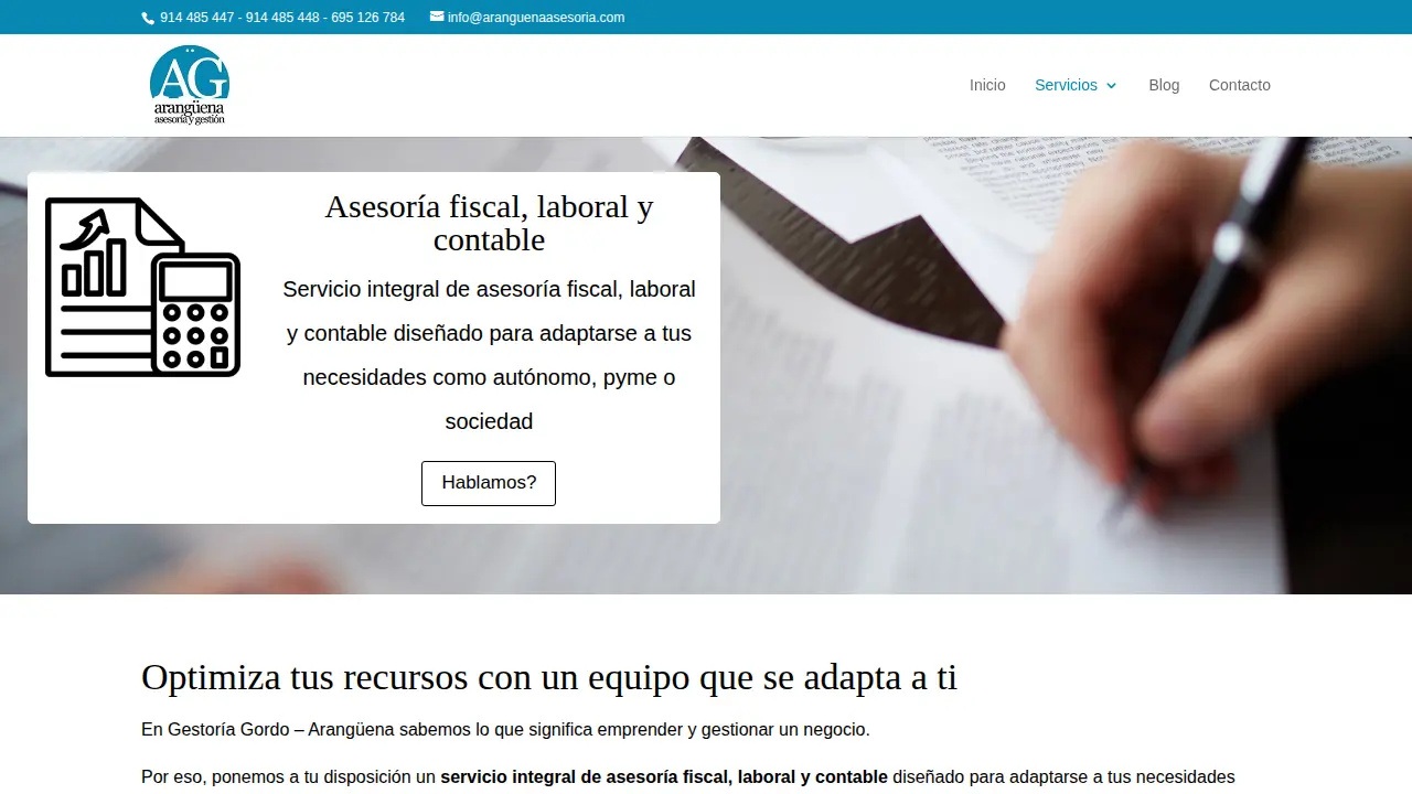 Gestoría Asesoría en Madrid page