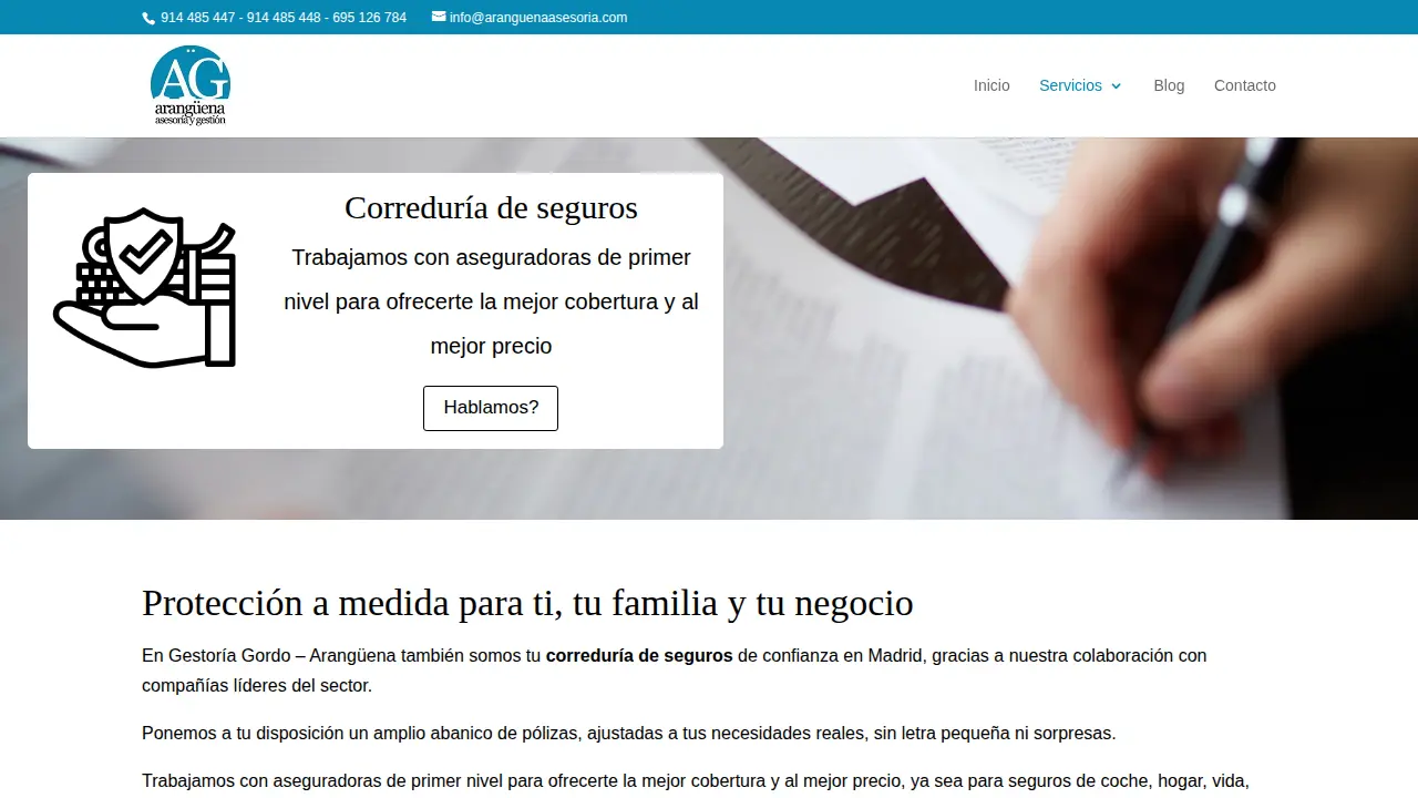 Gestoría Asesoría en Madrid page