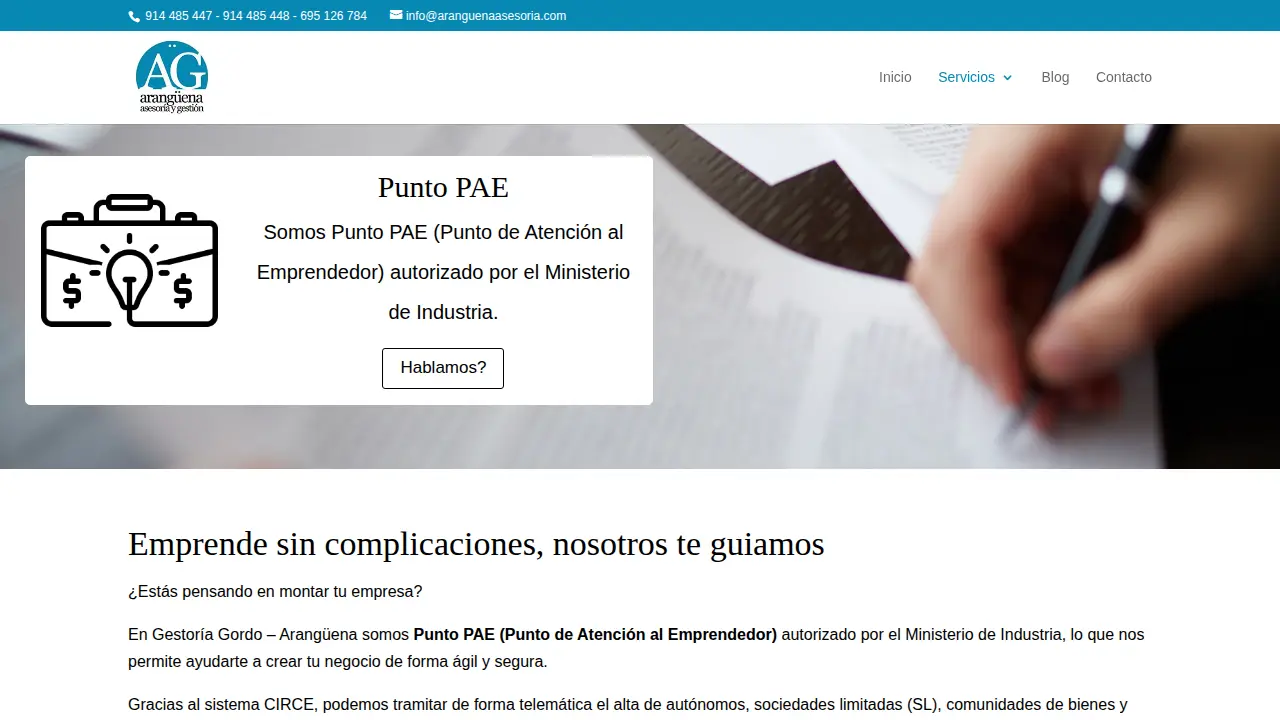 Gestoría Asesoría en Madrid page