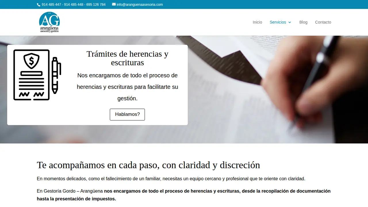 Gestoría Asesoría en Madrid page