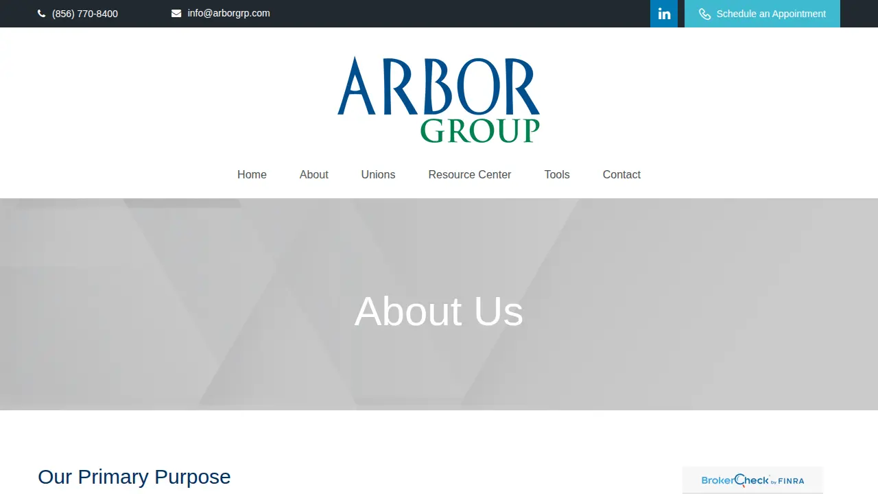 Arbor Group page