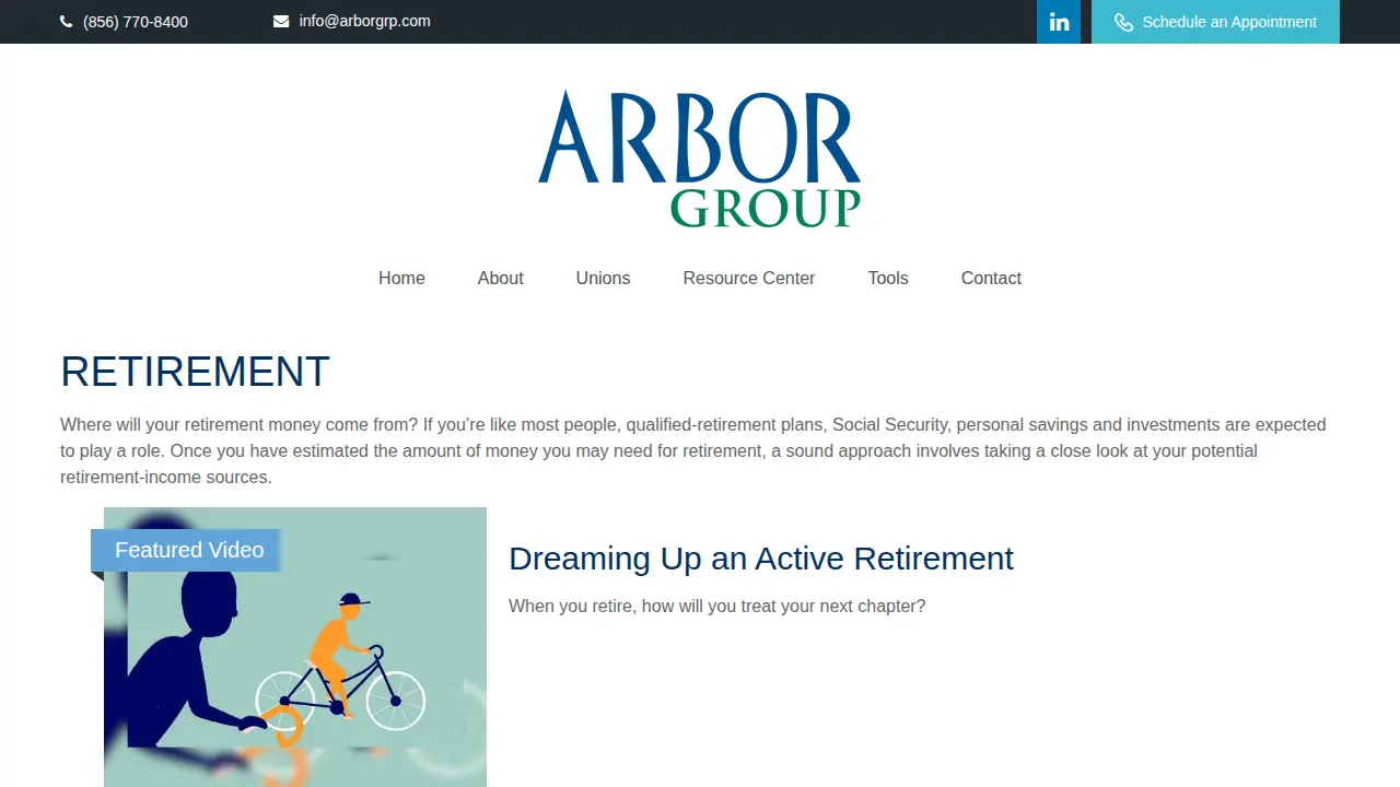 Arbor Group page