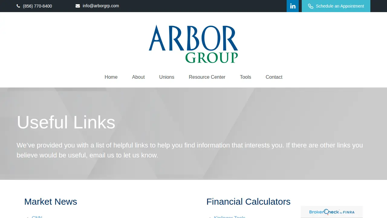 Arbor Group page
