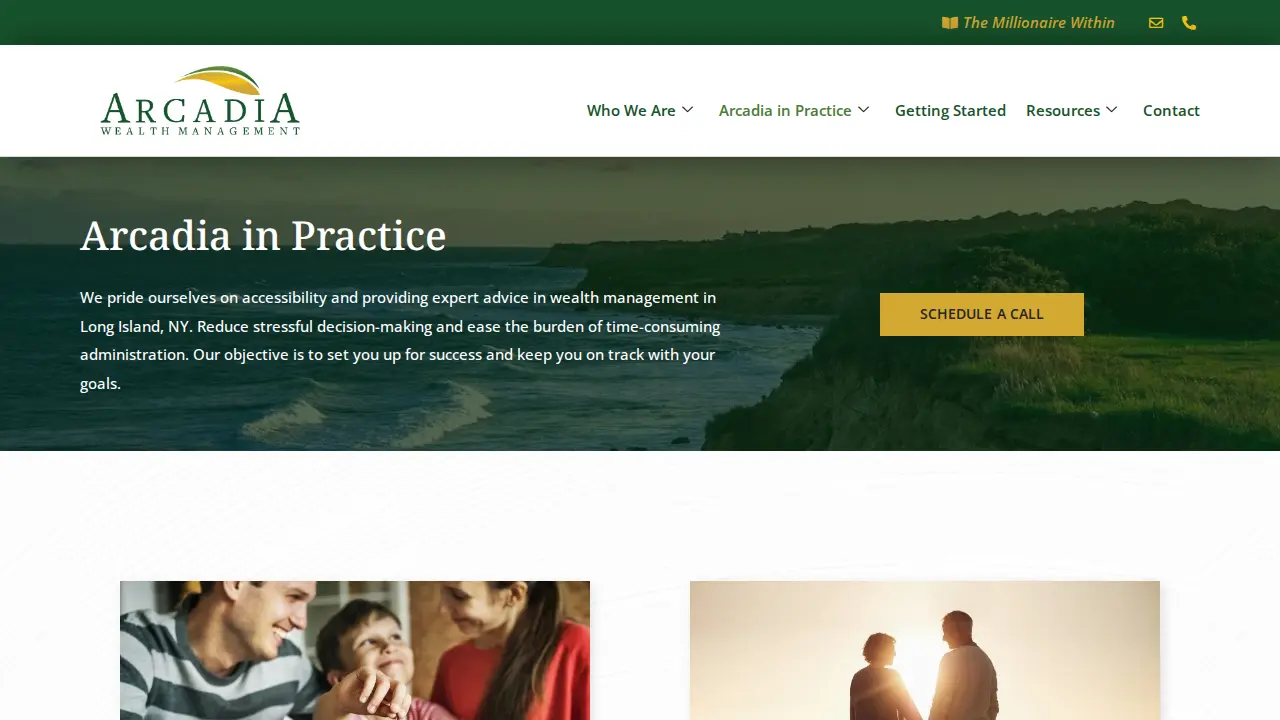 Arcadia Wealth Management page