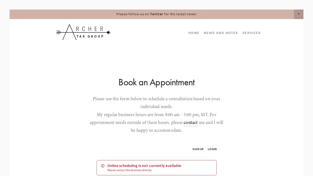 archer tax group page
