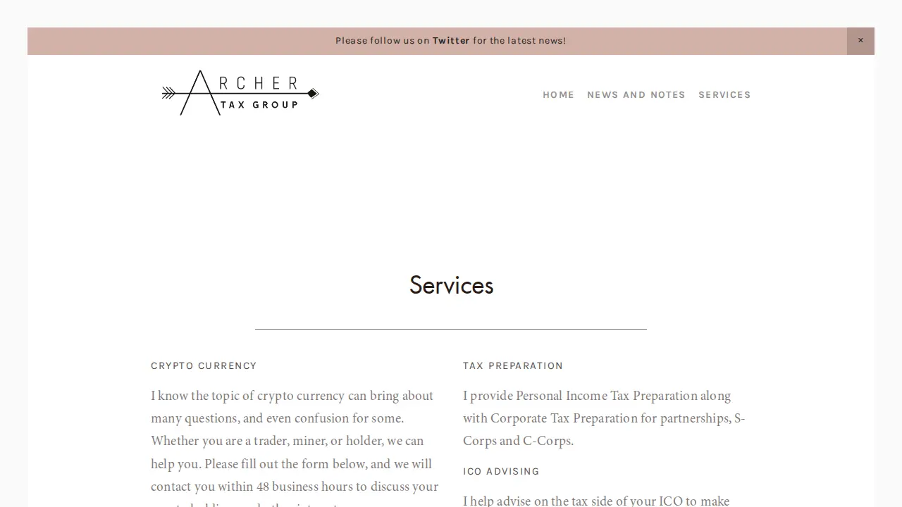 archer tax group page