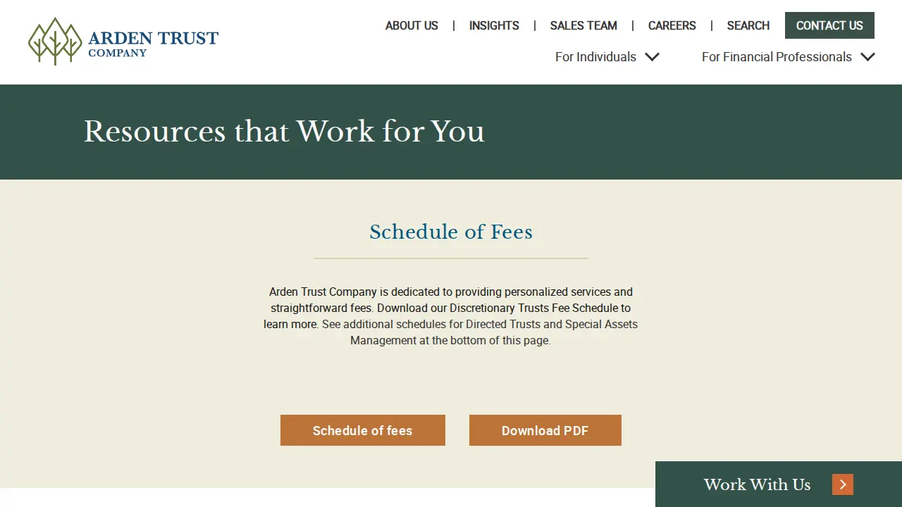Arden Trust Company page