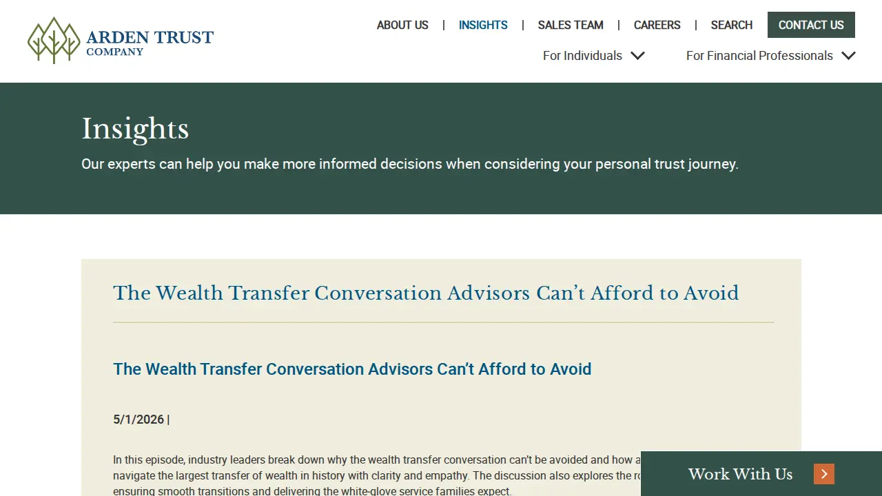 Arden Trust Company page