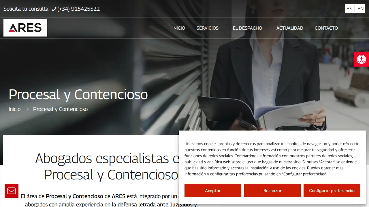 Ares Administración de Empresas y Servicios S.A. page