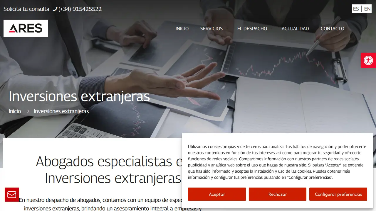 Ares Administración de Empresas y Servicios S.A. page