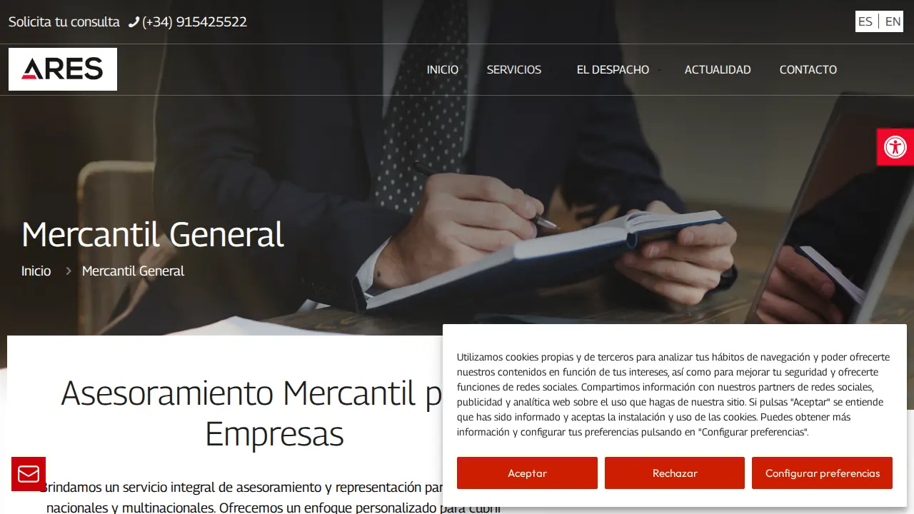 Ares Administración de Empresas y Servicios S.A. page