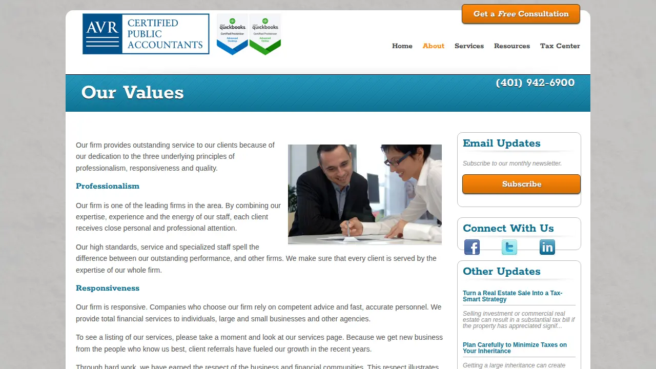 Anthony V Ricci, CPA, Inc. page