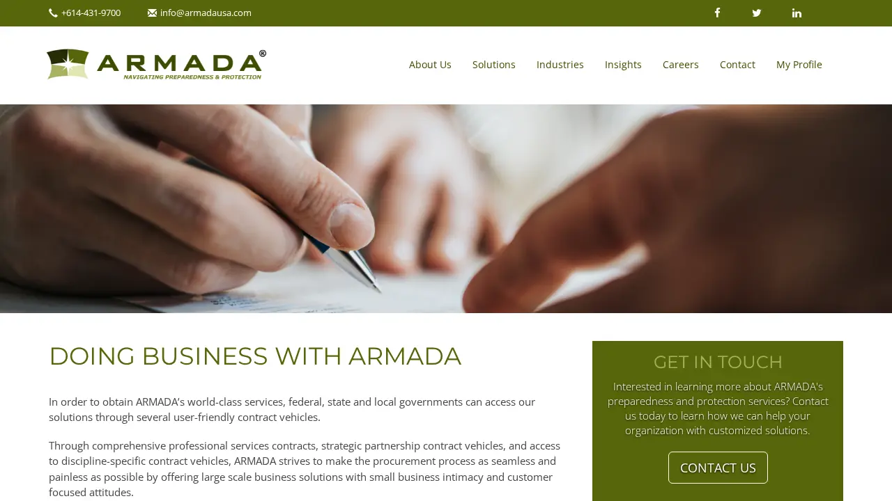 ARMADA Ltd page