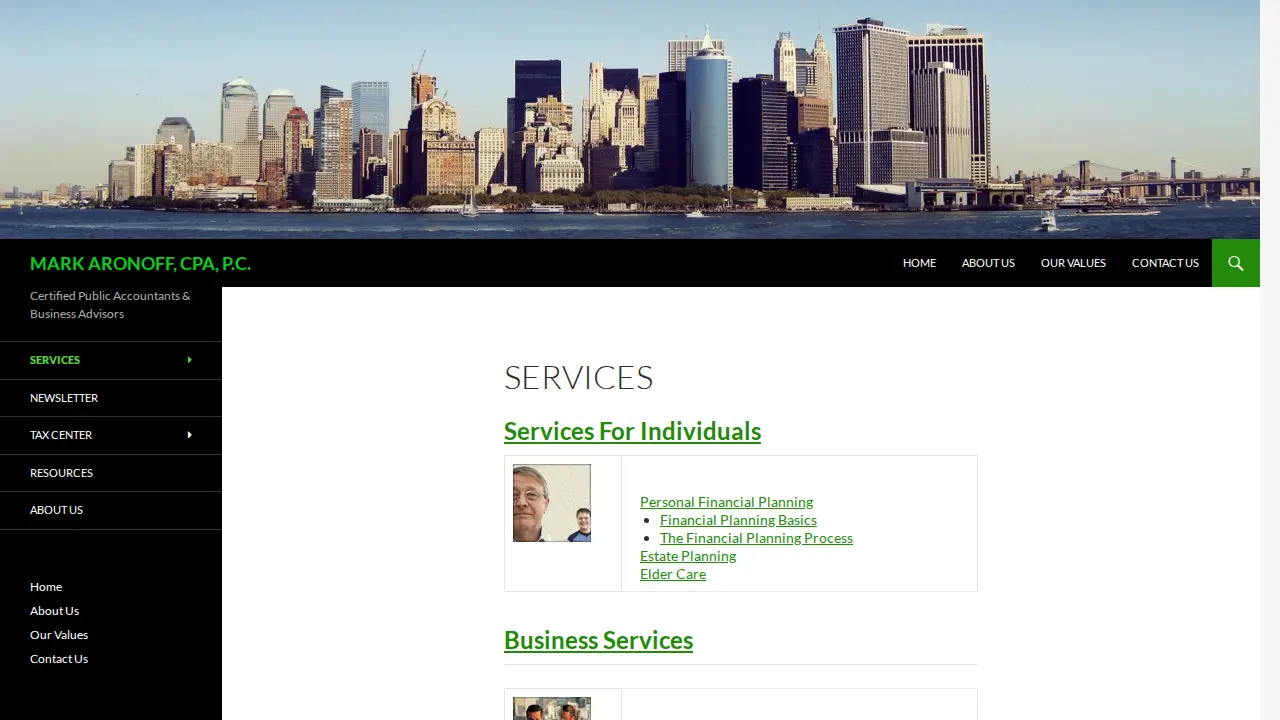 MARK ARONOFF, CPA, P.C. page