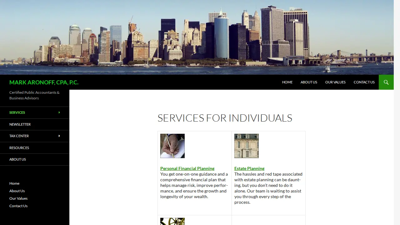 MARK ARONOFF, CPA, P.C. page