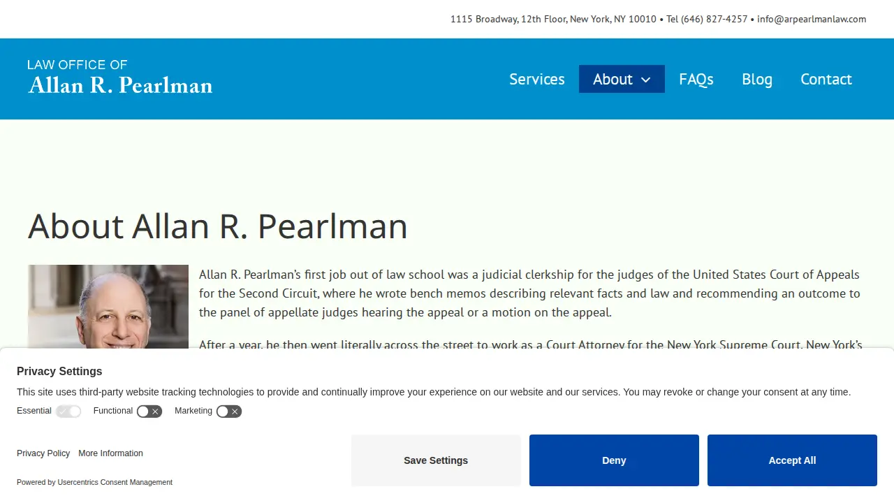 Law Office of Allan R. Pearlman page