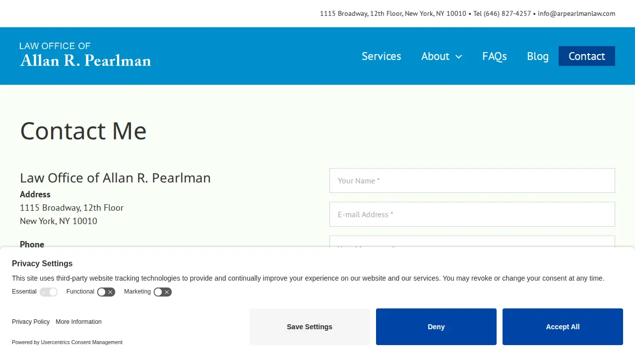 Law Office of Allan R. Pearlman page