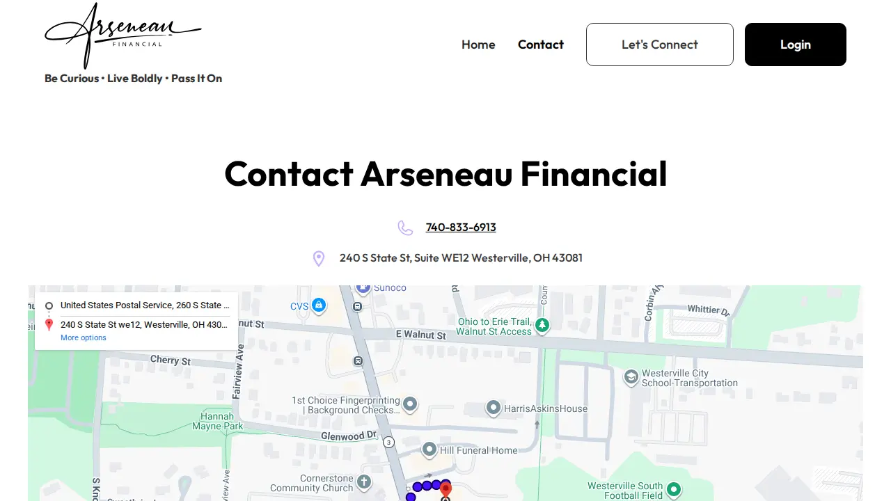 Arseneau Financial page