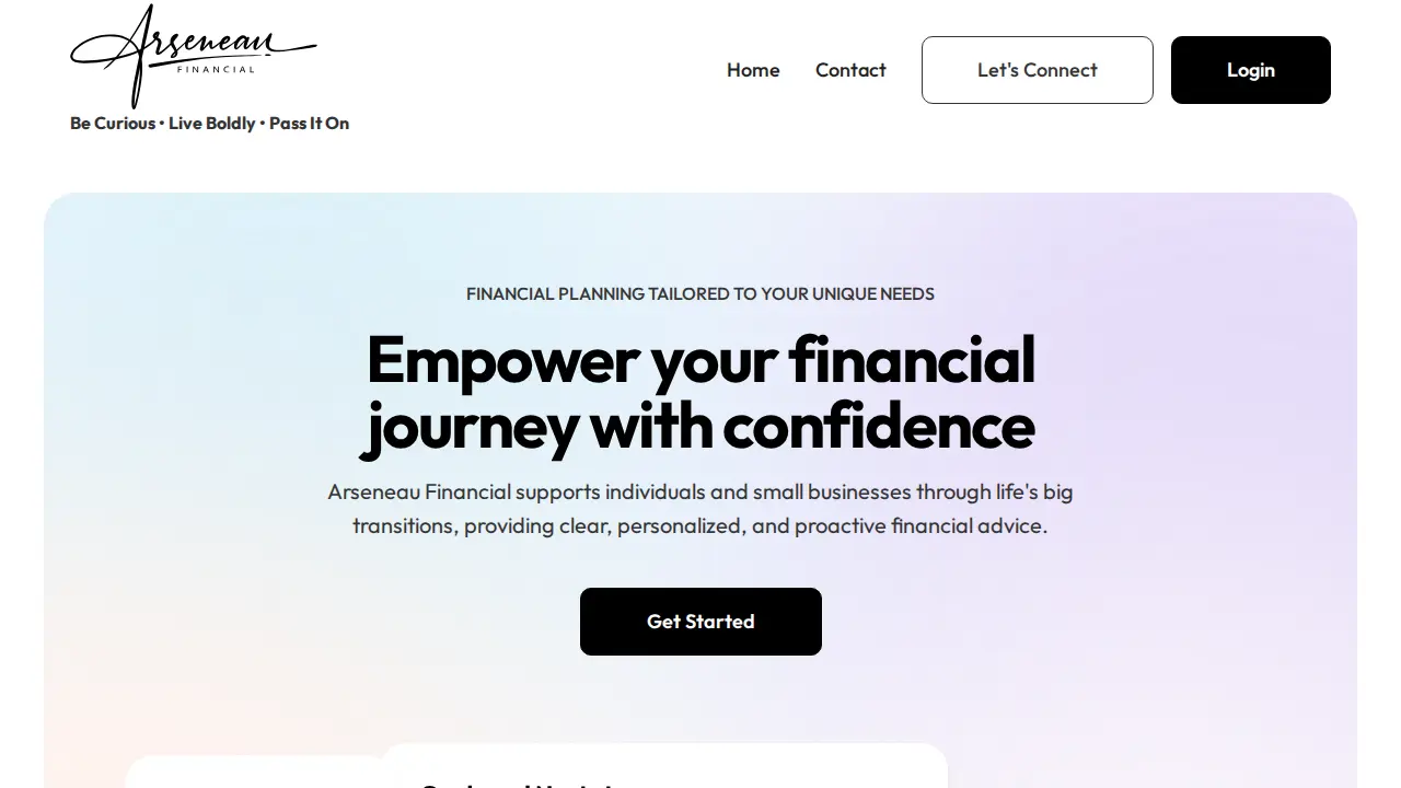 Arseneau Financial page