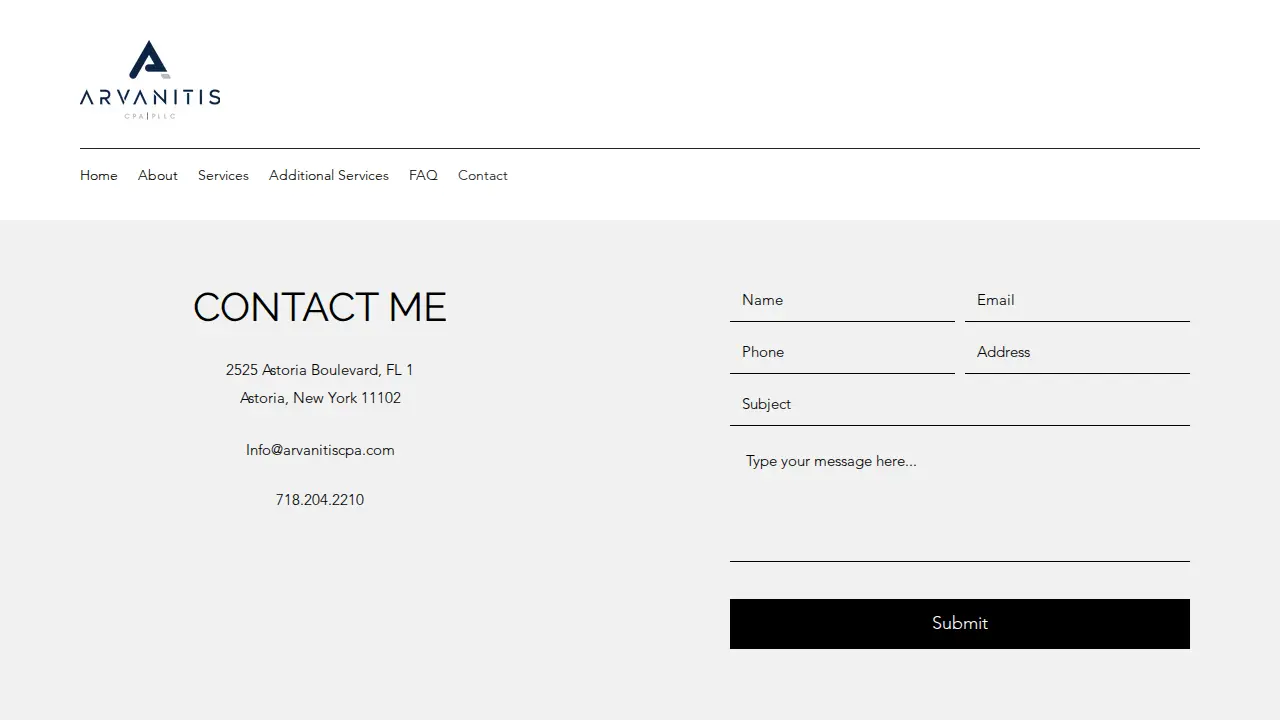 Arvanitis CPA, PLLC page