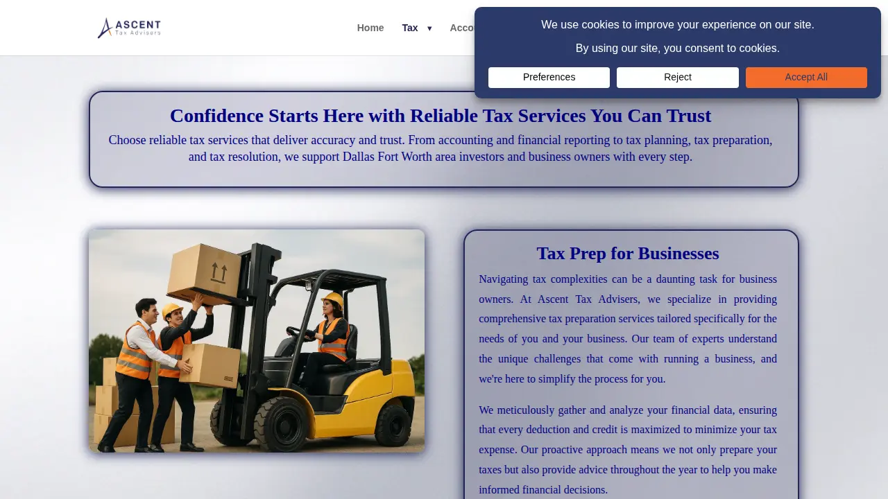 Ascent Tax Advisers page
