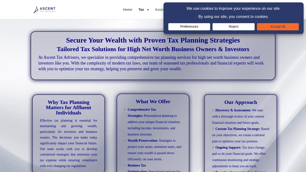 Ascent Tax Advisers page